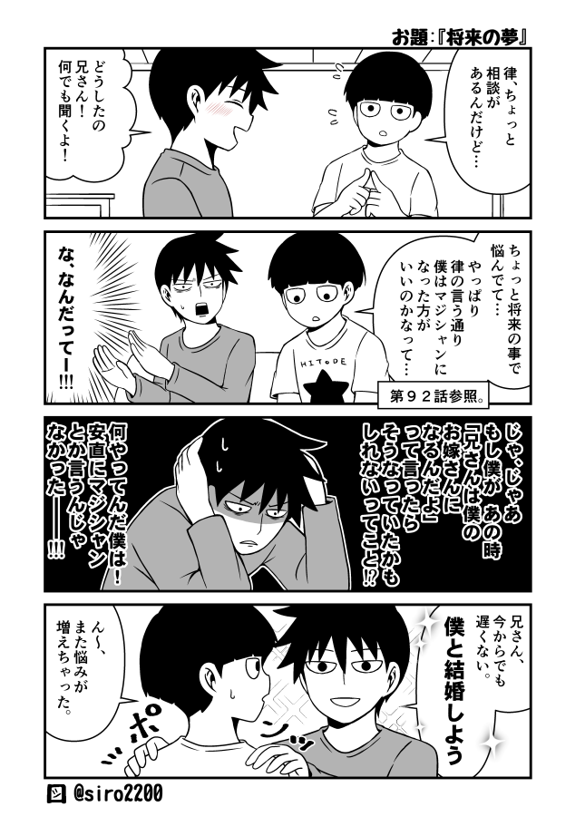 #律モブ版ワンドロ
お題は「将来の夢」。 