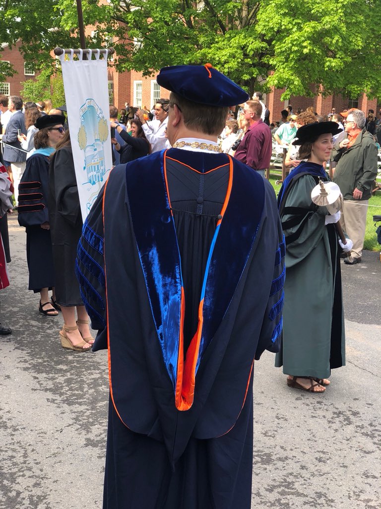 Nearly ready to process with <a href="/jimcramer/">Jim Cramer</a> and #Bucknell faculty. A beautiful day to celebrate #Bucknell2018!
