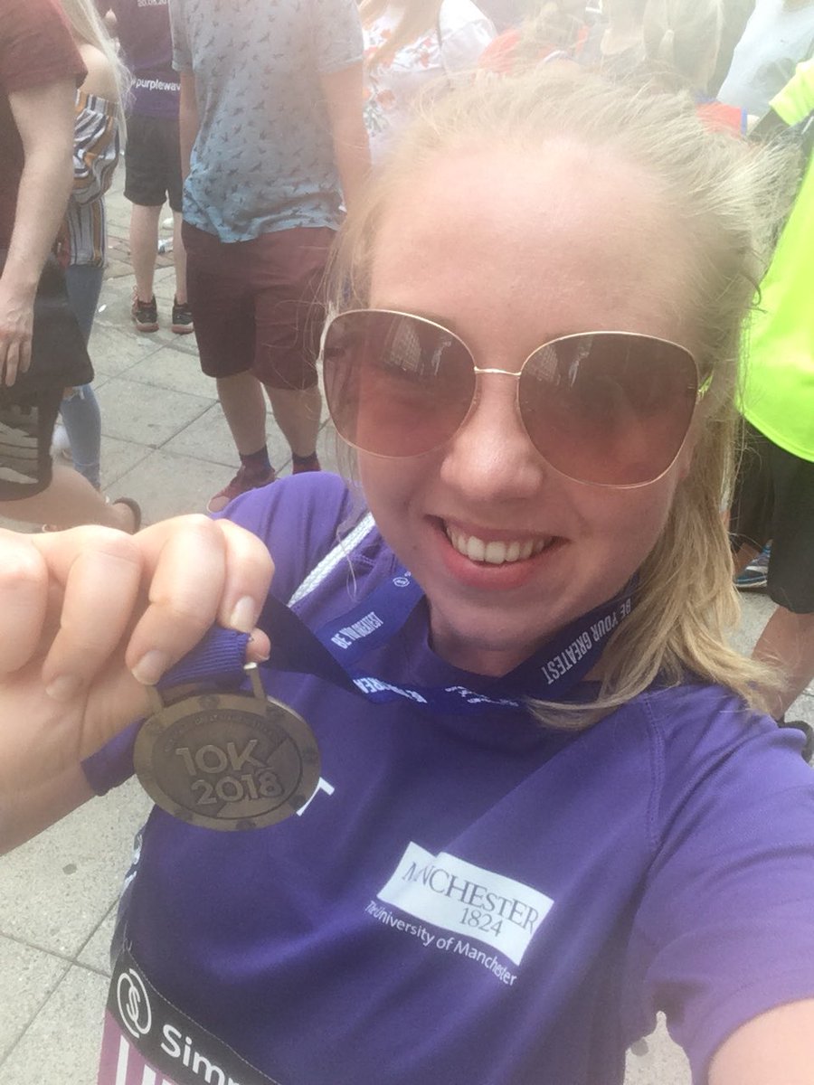 Survived!! 😰 / 😃#GreatManchesterRun #PurpleWave