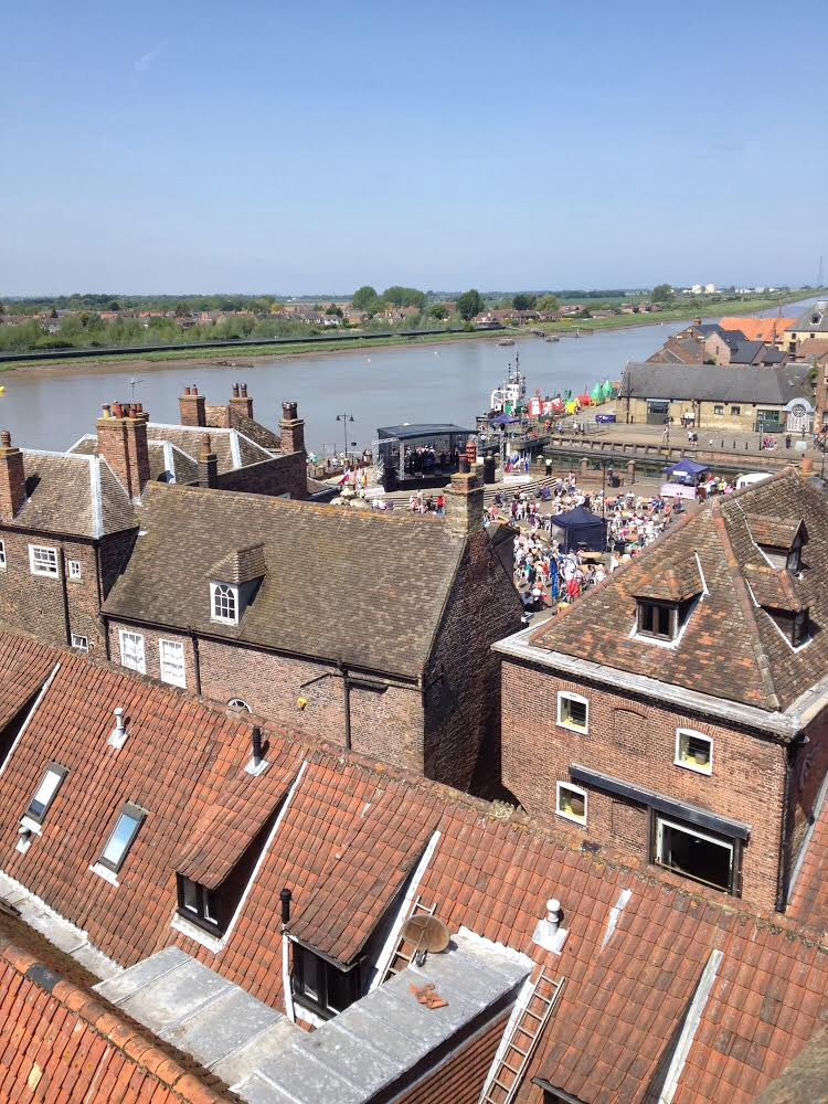 View of the #hansefestival from Clifton tower #Kingslynn #greatouse