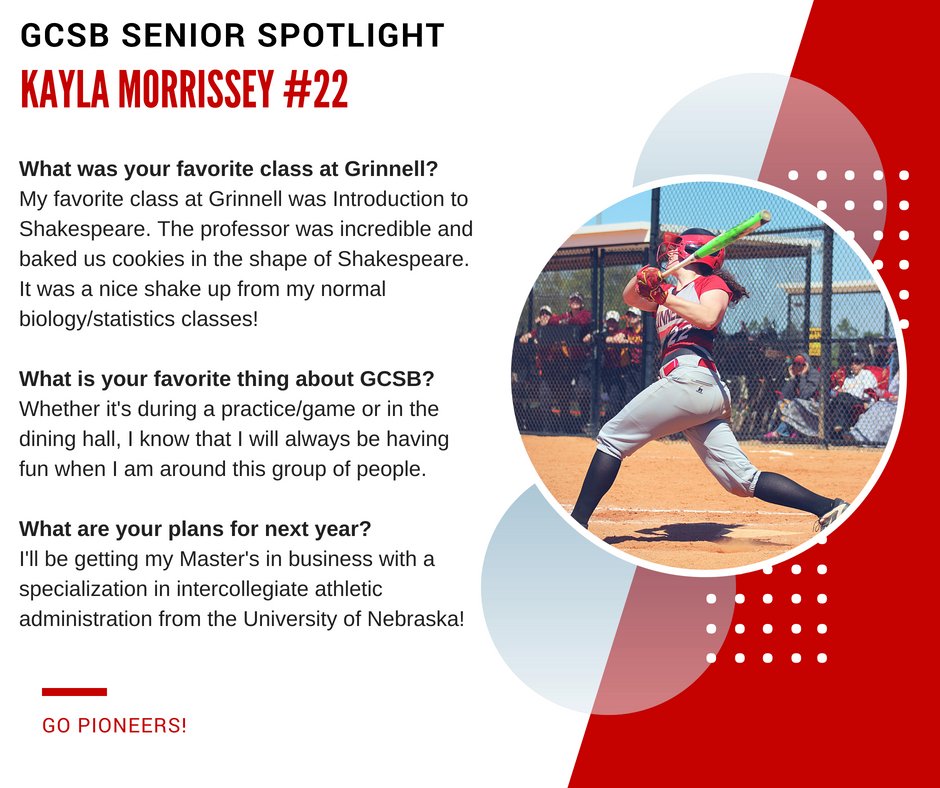 SoftballGCpride's tweet photo. Graduation is tomorrow!  Here is our fourth and final senior spotlight for #Team41 https://t.co/aFrhydlfmc
