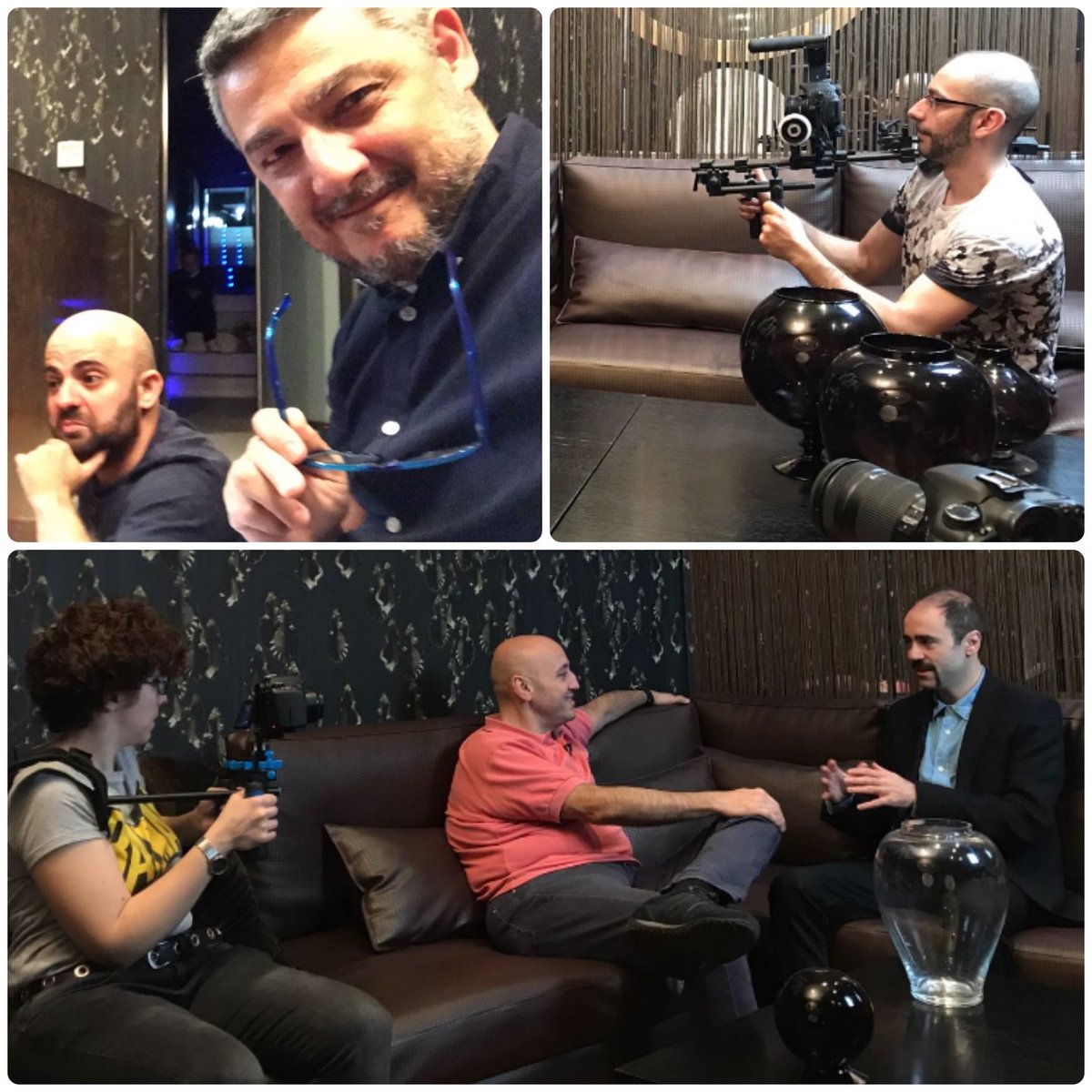 Sketchmania_es's tweet photo. Esta mañana hemos estado grabando nuevos sketches!! Con @1MarioCobretti y @ocarazaragoza https://t.co/i3dKi01S1c