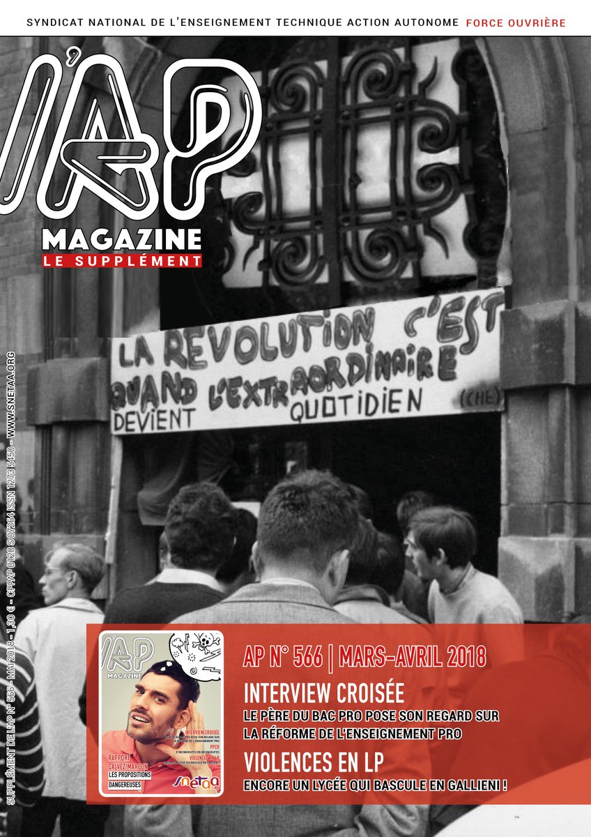 SnetaaFO's tweet photo. Découvrez le supplément de l'AP Mag n° 566 ! Il est disponible dès maintenant sur : https://t.co/65uOPAsKIW #TousSnetaa #LeSupplément #APMAG #Mai68 https://t.co/mQjR3xAU4J