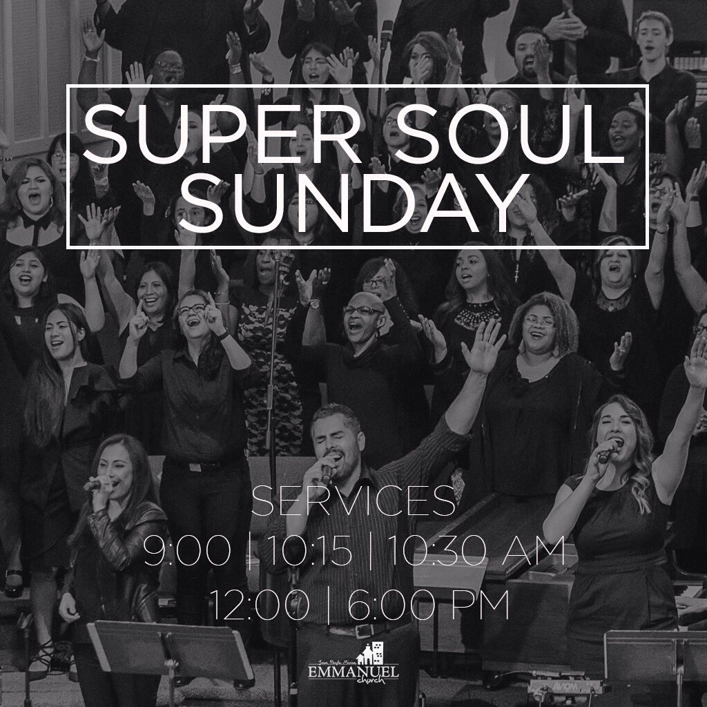 ERCLosAngeles's tweet photo. TODAY @ ERC!
Don't miss out on a day of powerful worship and Word! 
#supersoulsunday 
#sundayworship https://t.co/36fYokM7mR