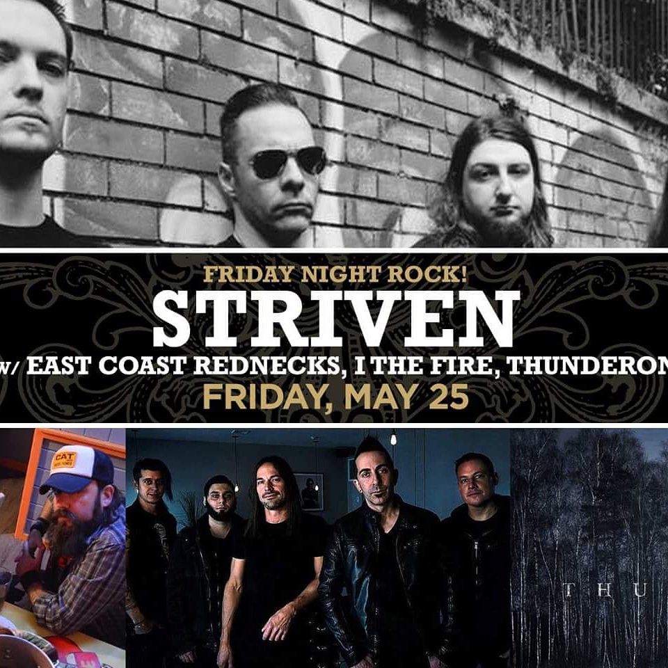 Striven1's tweet photo. Join Striven this Friday 5/25 at Garcia's@The Capitol Theatre with East Coast Rednecks, I The Fire &amp; Thunderon.

To purchase your $5 ticket, click the link below

https://t.co/cUZZEsCMAk

Doors: 6:30 PM
Show: 8PM
Tickets: $5 In Advance
*This Event Is 21 &amp; Over* https://t.co/EVayu3nLwx