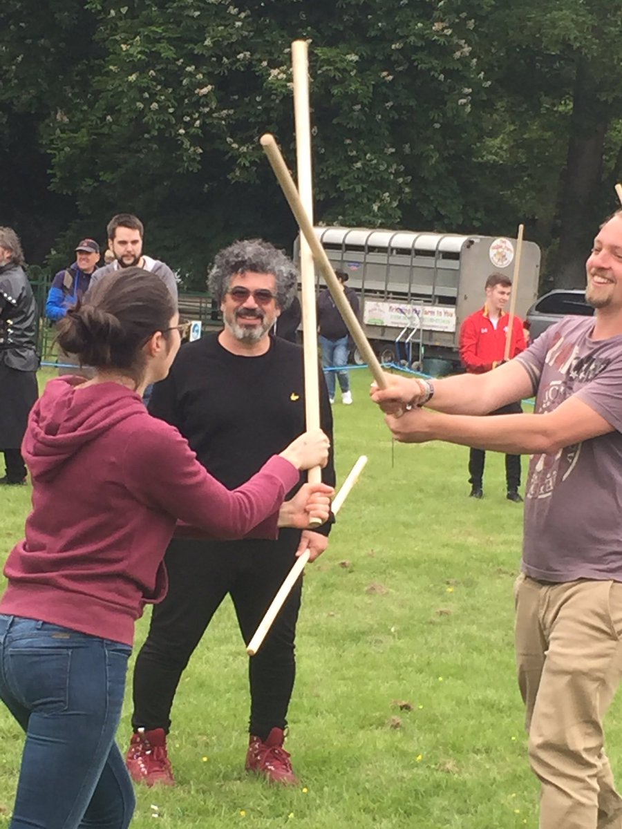 Katt_Winter's tweet photo. Just home from @thronefest2018 Had a lovely time. 
Great to see Syrio teaching water dancing as well as Hodor &amp; Lady being fit and well.  😹👍🏼
Thanks Guys!  Here's hoping you link next years in with an open air viewing of the season 8 finale!  😉😸👍🏼 https://t.co/ejTxFjkzcb