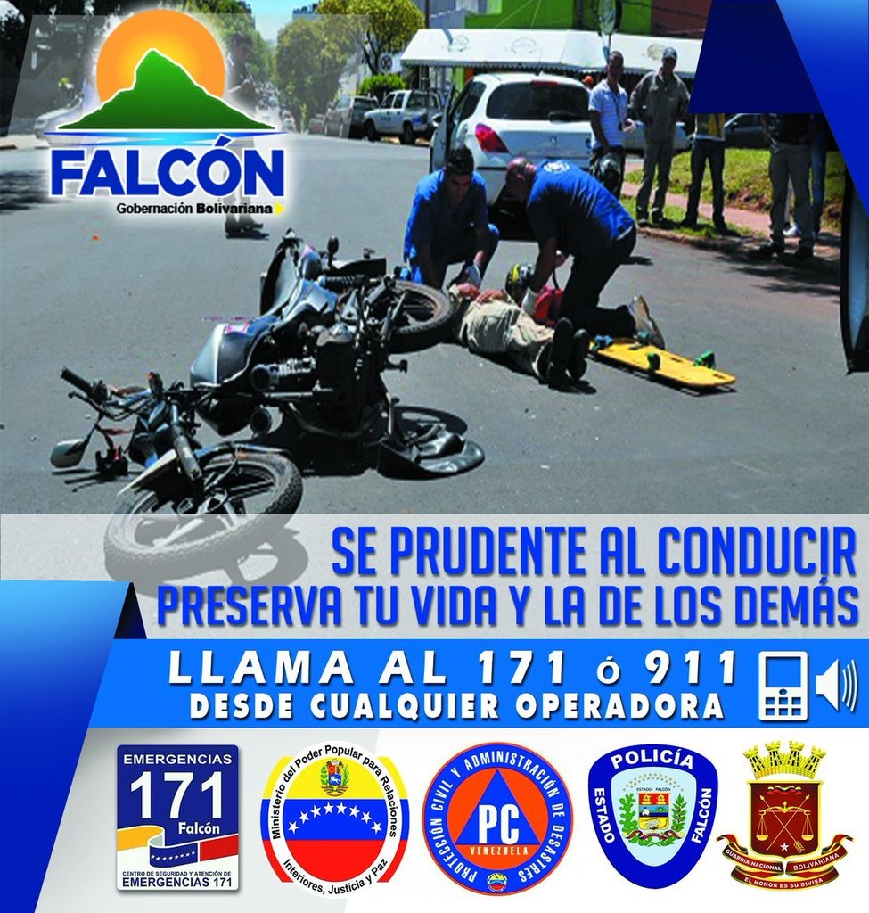 El_chacalitotv's tweet photo. ⚠️Se Prudente al Conducir tu Motocicleta⚠️🏍️🛵, Cuida de tu Vida y la de los Demás😉 #EmergenciasFalcon #171Falcon https://t.co/KiS2WKqoJt