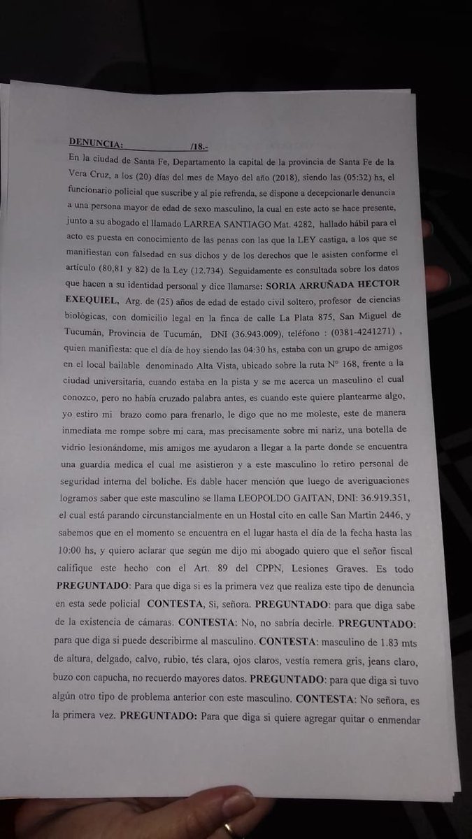 elgringotorres's tweet photo. Repudio a la actitud violenta y patotera de @LeitoGaitan al agredír al presidente de @JRTucuman @AtoSoria_ucr con un botellazo en la nariz
Le exijo a la presidenta de @jrnacional @LucianaRached que arbitre los medios necesarios para la expulsión de este violento de la UCR 😡 https://t.co/mqyjeiUWy7