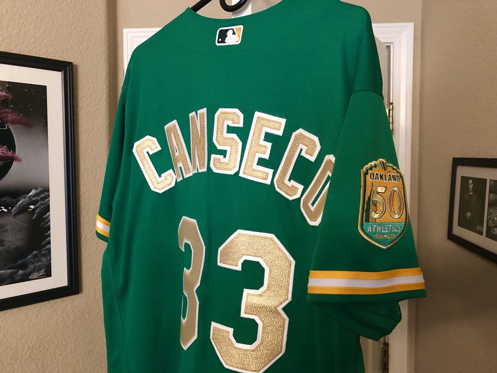 Pricelessbounty's tweet photo. @JoseCanseco how do you like the new custom jersey? #33 https://t.co/wsYuXxftsC