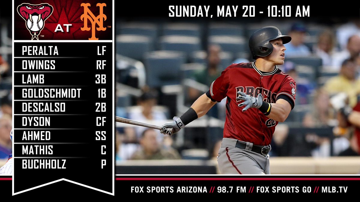 Dbacks's tweet photo. Clay Buchholz makes his #Dbacks debut in today's series finale in New York.

Preview: https://t.co/C0FuSkwUUl https://t.co/RHK2BUSxzK