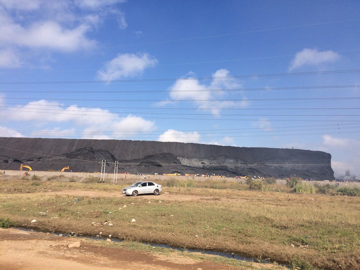 kcengel's tweet photo. This is what is left after years of copper mining in Kitwe Zambia. They call it the black mountain and it is huge. #Zambia #africa #Copperbelt #onaasignment https://t.co/aWtDJKVB1a