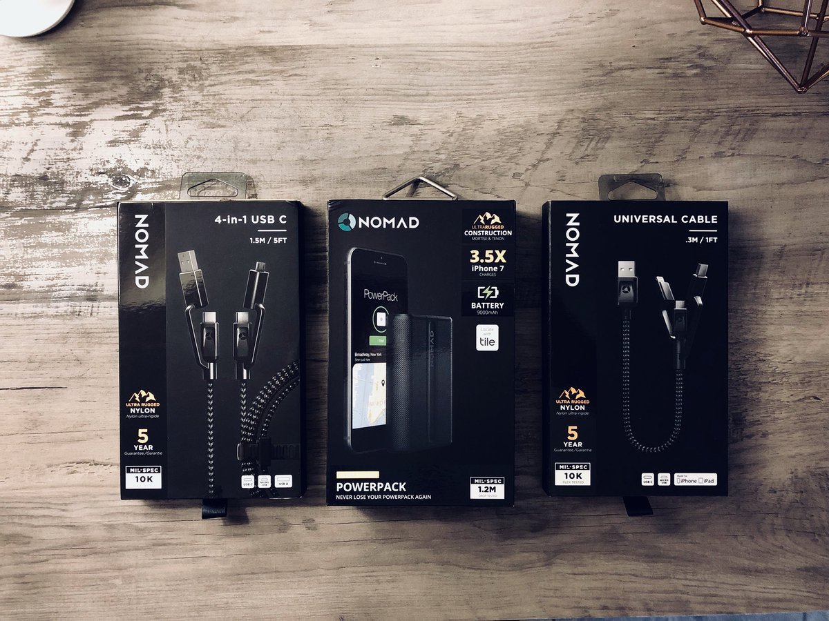 Social Giveaway #7! $500 worth of giftcards up for grabs with some of the best accessories and cables on the market by <a href="/nomadgoods/">Nomad</a>! Just follow Nomad and myself, RT and favorite this tweet and there will be 5 winners announced here. (5 X $100 gift cards) Good Luck! 👍