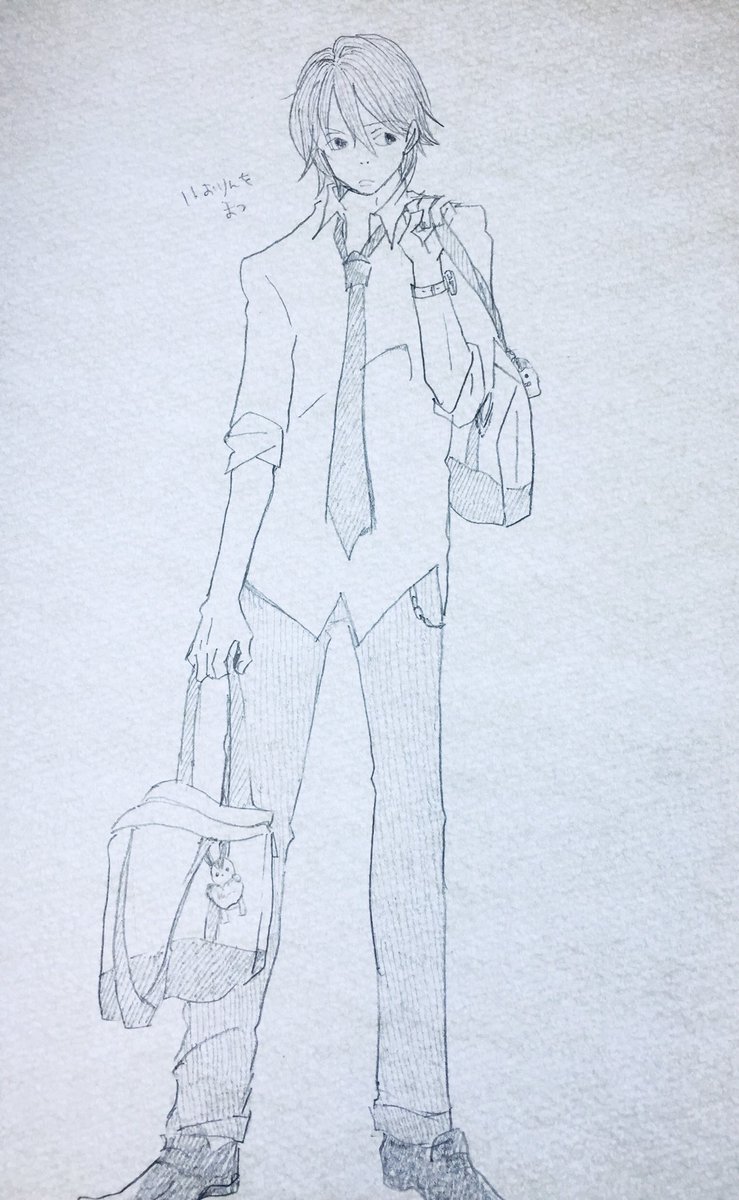 今週のお絵描き
たまきくんととりがーさん 