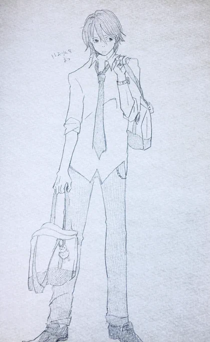 今週のお絵描き
たまきくんととりがーさん 