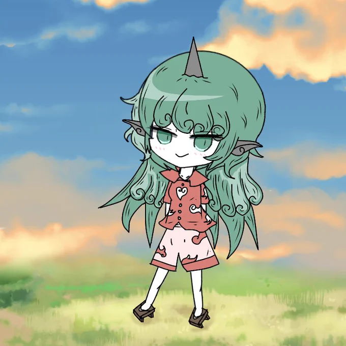 #深夜の真剣お絵描き60分一本勝負 あうんちゃん 
