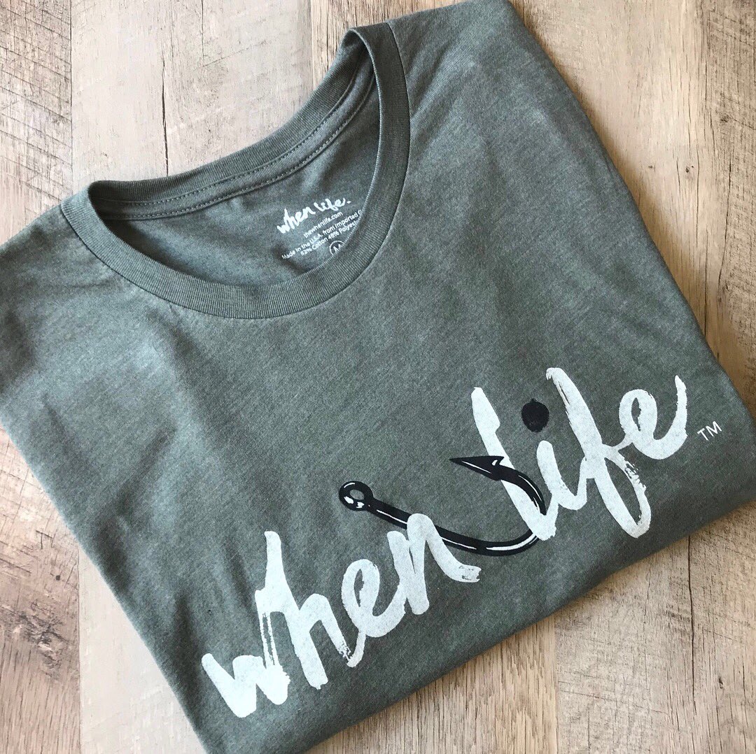 TheWhenLife's tweet photo. Cast your line out in faith 🐟 You never know what opportunities you might reel in! ⠀
Shop this tee @ https://t.co/0AY8jgjeDN
#whenlife #whenlifebites #itsalongstory #shirtswithastory⠀ https://t.co/E8TWBUTiqt