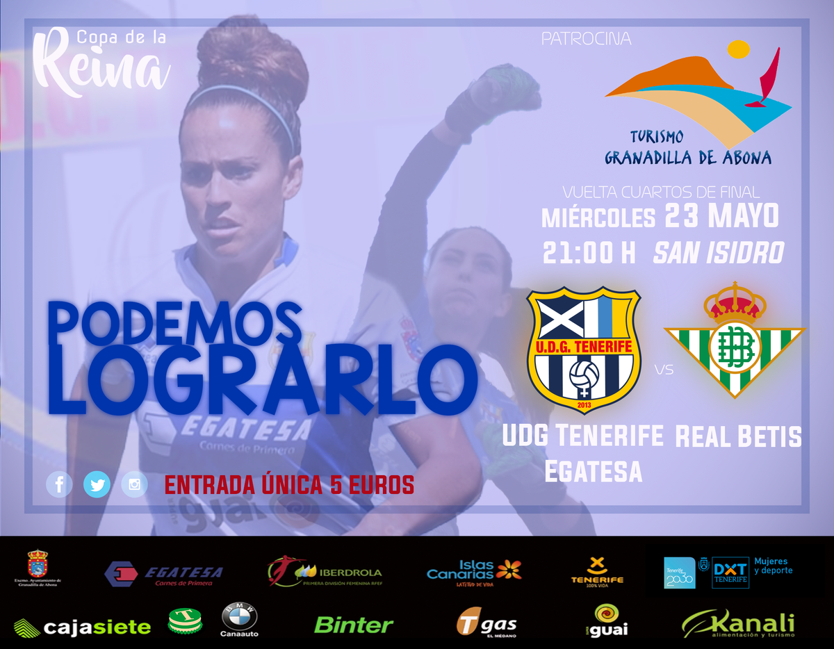 🌏La vuelta se juega en casa PODEMOS LOGRARLO💙
📆Miércoles 23 de mayo/ 21:00 h
🏟️La Palmera (San Isidro)
Entrada única: 5 euros
¡ASISTE!