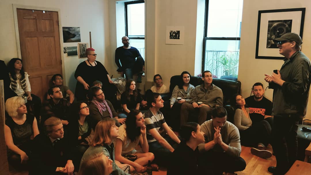 ArteryTeam's tweet photo. Another wonderful Secret AV Club - a deep dive into the "Butterfly Effect" podcast from @jonronson and @lmisitzis.

And welcoming first time host @eherschenfeld and a huge thank you to the mastermind @ianyesok who dreamed up this showcase.

#everyspaceisastage #arteryNYC https://t.co/9YcGymFDVy