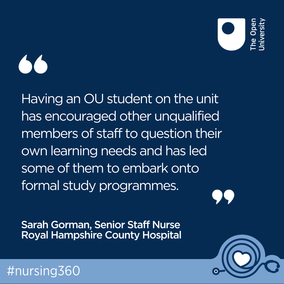OpenUniversity's tweet photo. Our student nurses are infectious! In a good way! That's according to Sarah from @HHFTnhs
Find out more: https://t.co/h9HR033uaD
#nursing360 #ThisNurse https://t.co/gVoOlEsiwr