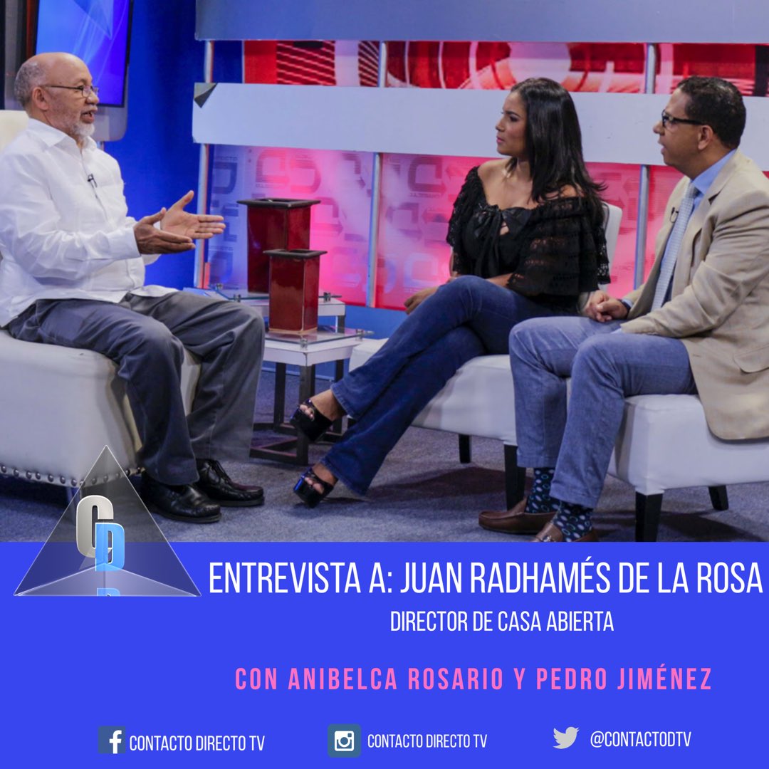 contactodtv's tweet photo. Esta noche en #ContactoDirecto recibimos como invitado especial a Juan Radhamés de la Rosa director de Casa Abierta (@casaabiertard) institución dedicada a la prevención del fenómeno de las drogas.
Domingos 7pm canal 14 de Telenord, 11pm Teleradio América canales 12 y 45. https://t.co/1XOXytpXvI