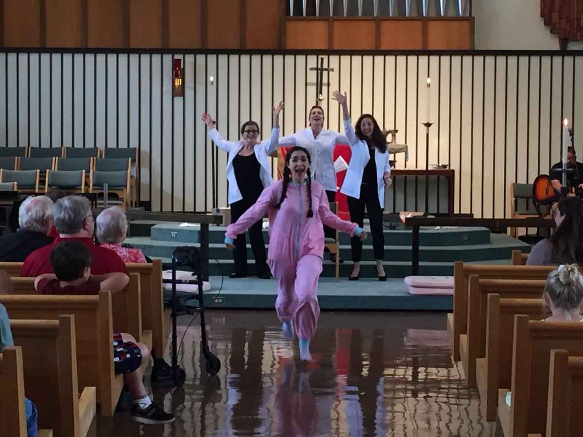 OFayetteville's tweet photo. We gave birth! Here’s the end of Beth Ratay’s “A Womb with a View” at the Good Shepherd Lutheran Church this morning. One more pop-up after the 11:00 service! https://t.co/6NZFy0Bioj