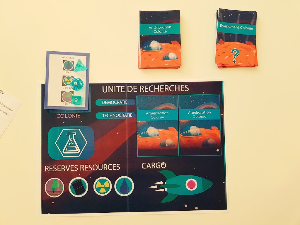 EduGameJamIDF's tweet photo. Uni-Terre de l'équipe Les Collapsonautes ! "Une seule Terre, il faut la sauver" #EduGameJamIDF Il faut gérer la répartition des ressources entre les différentes puissances continentales. https://t.co/46jJcgDGVf