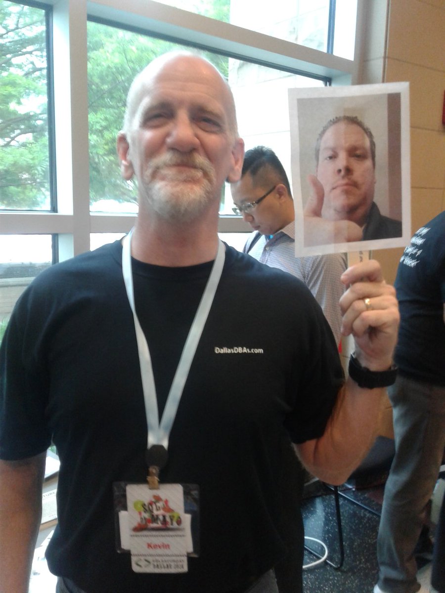 sqlstudent144's tweet photo. #FlatJeff being social at #sqlsatdallas https://t.co/58pnzHJmdf