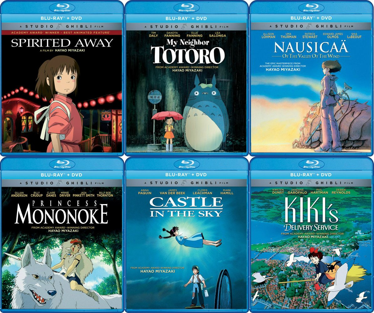 Wario64 on X: Select Studio Ghibli (Blu-ray/DVD) movies are $12.99 each at   (Spirited Away, My Neighbor Totoro, Princess Mononoke, Castle in the  Sky, Kiki's Delivery Service, Nausicaa)  Best Buy (+