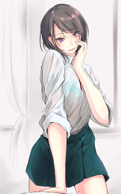 下着の色を自己申告して担任を困らせるJK 
