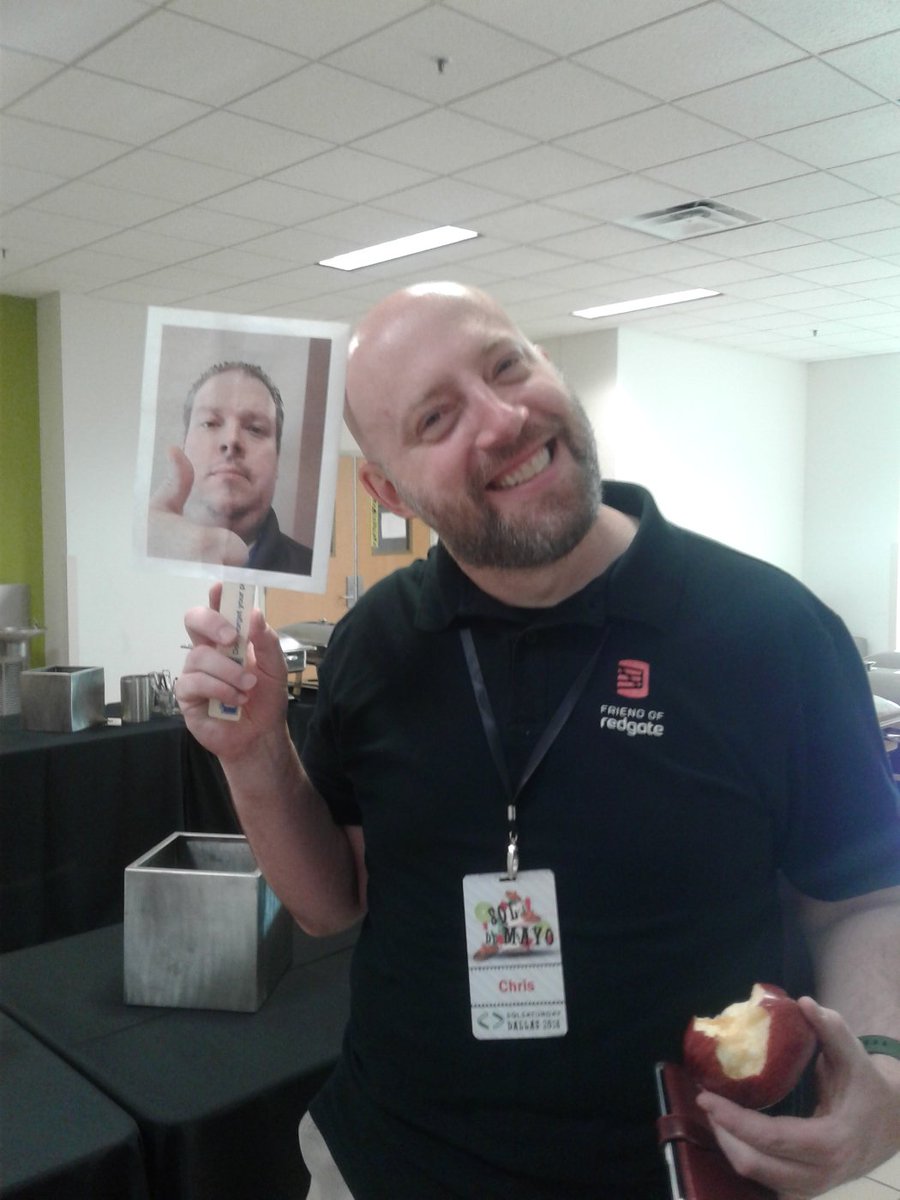 sqlstudent144's tweet photo. #FlatJeff being social at #sqlsatdallas https://t.co/5qrqggf9dc