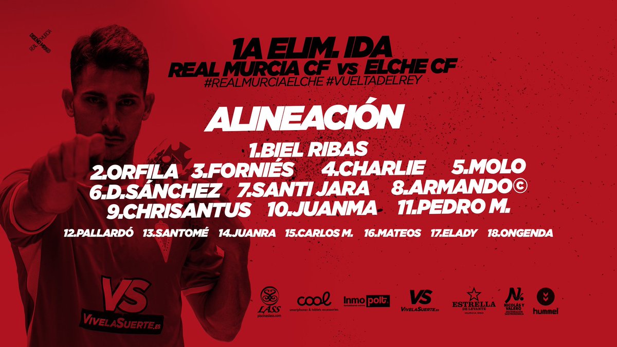 Once de nuestro <a href="/realmurciacfsad/">Real Murcia CF</a>!!! Equipo + afición!!! #VueltaDelRey #ComoUnaSolaAlma