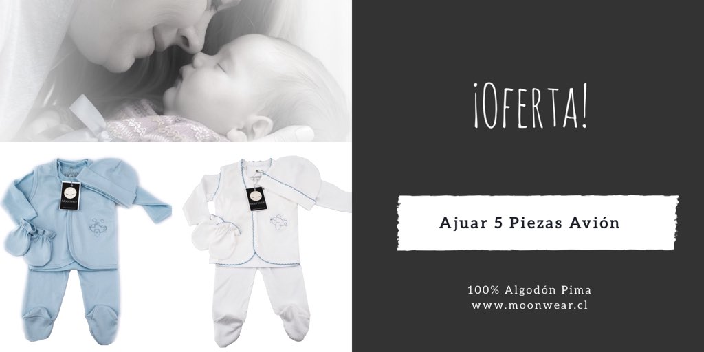 MoonwearChile's tweet photo. Calidad y suavidad para tu bebé
Ajuares 100% Algodón Pima
Antes $15.990
Ahora $9.990
Encuéntralos en:
https://t.co/QTMwbAewYH https://t.co/o1xcr1fDi5