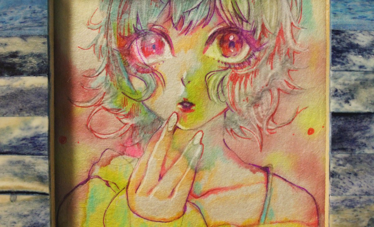 「( 原画作品 )染まる | sasimi shop  #booth_pm超久しく」|さしみやま / SashiMiyamaのイラスト