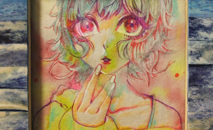 ( 原画作品 )染まる | sasimi shop  #booth_pm超久しくショップ追加いたしました!! 