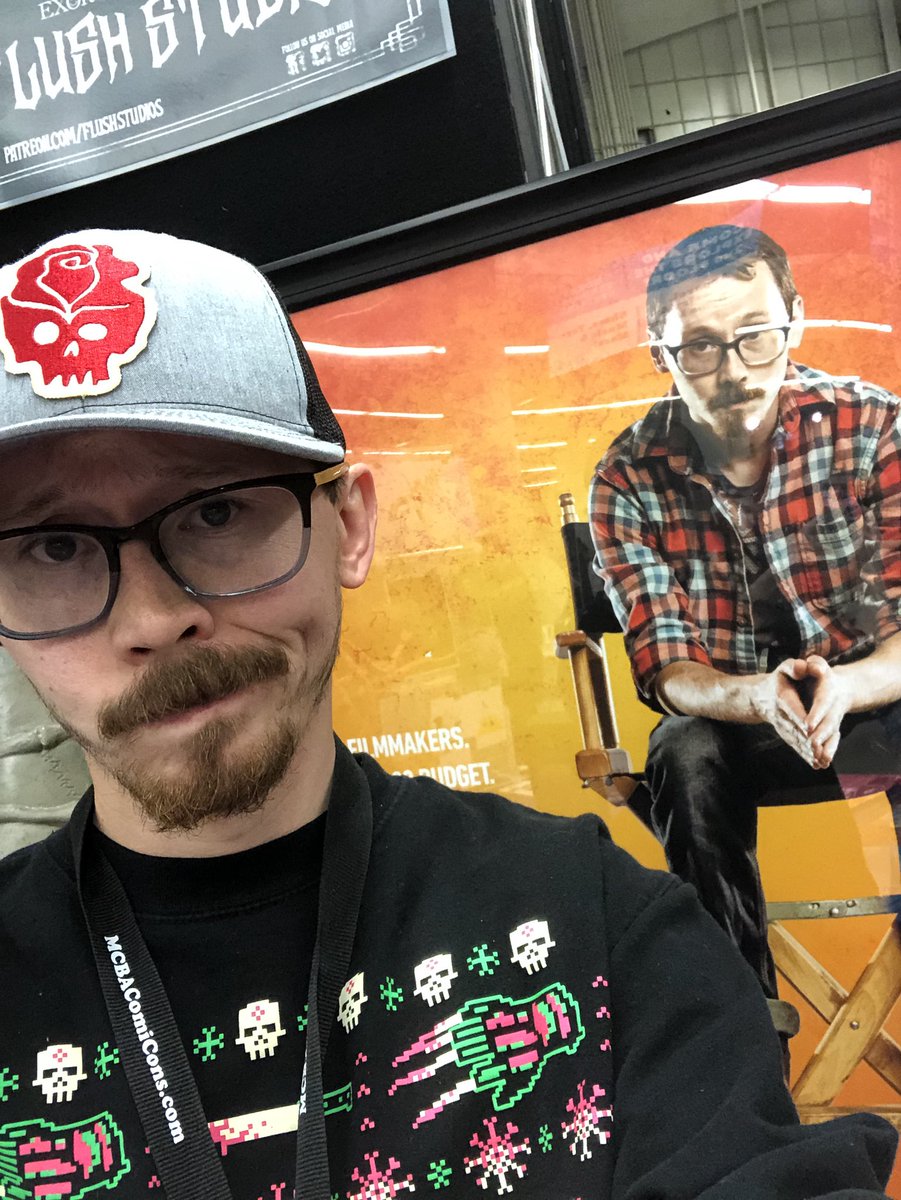 joshstifter's tweet photo. Here’s me and me, funding my next film on appreciation. #filmmaking #MSPComiCon2018 #mspspringcon #rebelwithoutacrew #SundayMotivation https://t.co/LjGN345bxM