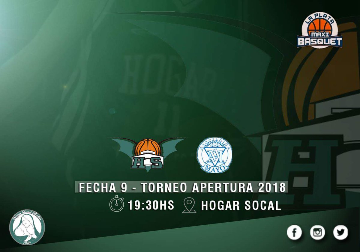 hogarsocialok's tweet photo. BASQUET 🏀| MAXIBÁSQUET - APB ~ #HoyJuegaHogar!!🇳🇬 Nuestro equipo de Maxibásquet vuelve a tener acción esta tarde cuando enfrente a Asociación Mayo por la novena fecha del torneo. ¡DALEE VERDEEE!💪🏼

 #HogarCrece🙌 #DaleVerde 💚 https://t.co/Y5OwHXNB5y