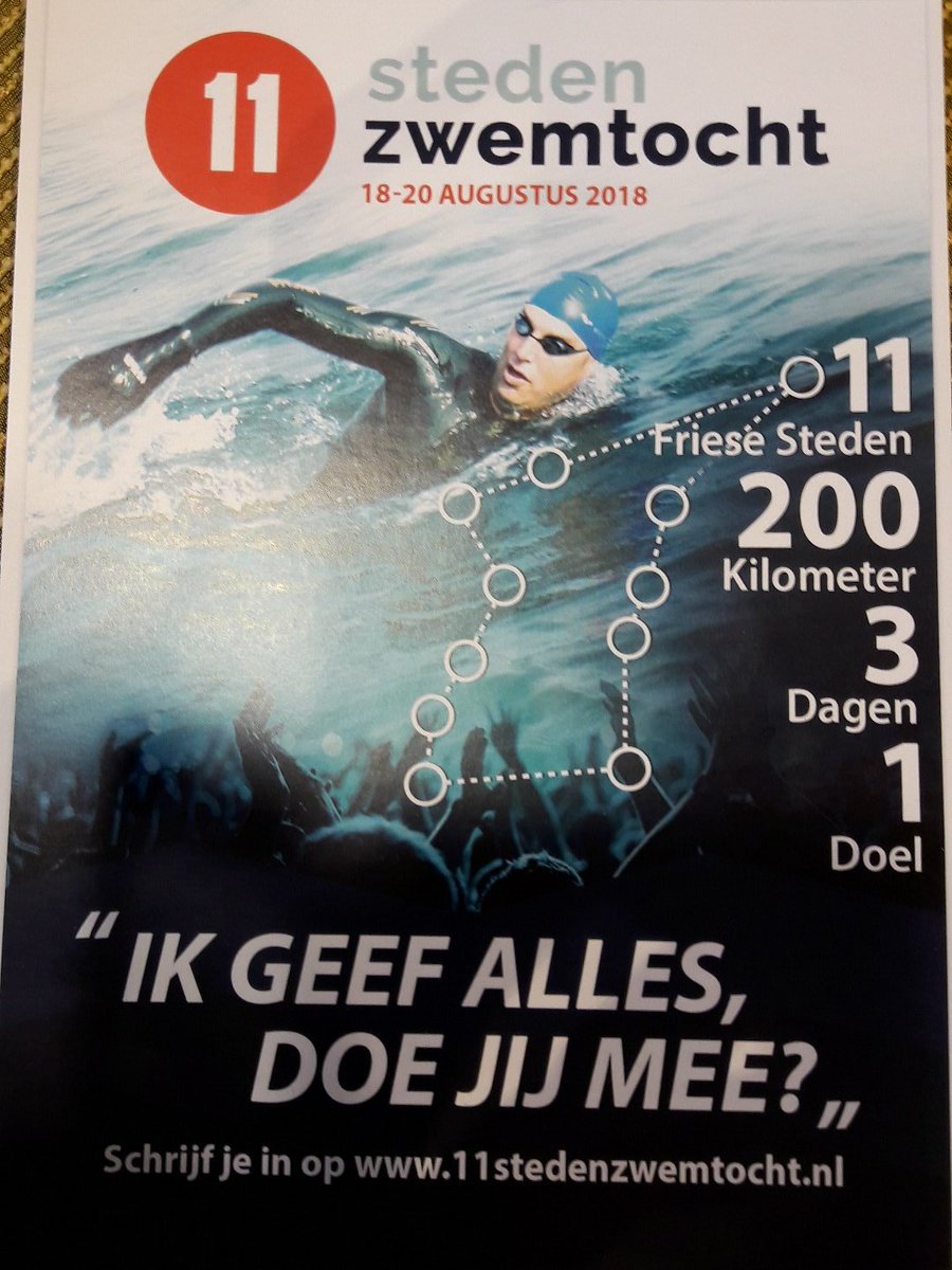 Morgenmiddag 14:00 uur bij <a href="/Fietselfsteden/">Fietselfstedentocht</a> is MaartenvdWeijden <a href="/mvdweijden/">Maarten vd Weijden</a> op de Merk in <a href="/WorkumNL/">Workum.nl</a> <a href="/Workum2/">Workum e.o.</a> #olympischkampioen  @11stedenzwemtocht