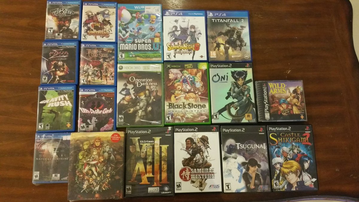 CageJRPGFanatic's tweet image. So these are the games I bought lately.  Fun fact I finally 100% completed the  Xbox 360 #JRPG  library. So that&apos;s fun.  

Even got this super underrated gem called Black Stone. Back in the day of the OG Xbox, this was my most played game.

Also 100% Wild Arms! #JPRG #PSVita