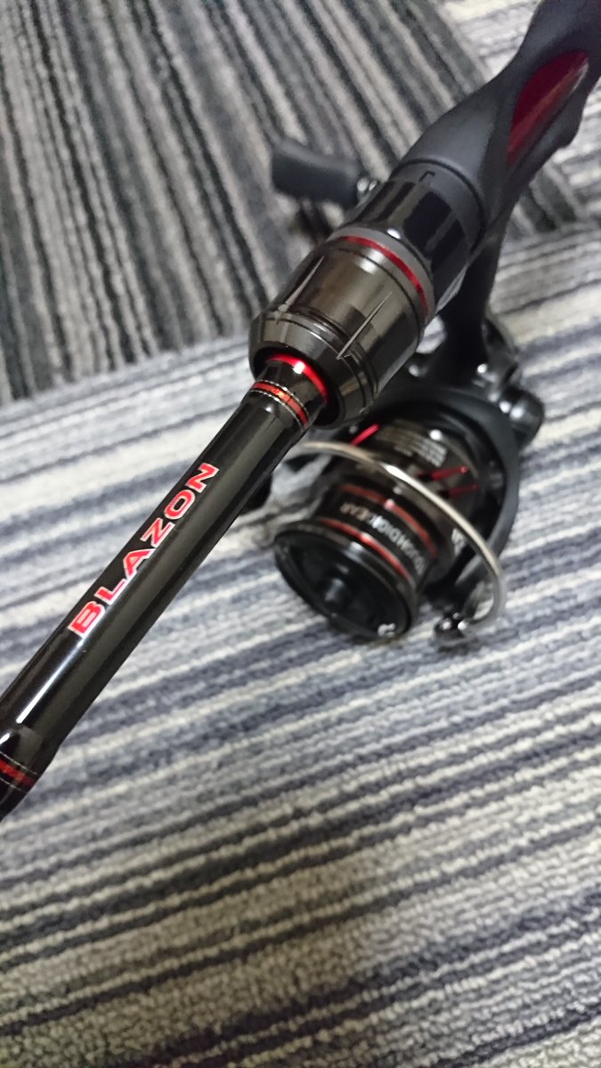 タトゥーラスピニングをブレイゾンMLに装着。双方ともこれで完成形だと 
