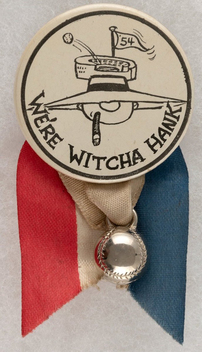 HakesAuctions's tweet photo. Another great #baseball item up for bid in the 2nd #HakesAmericana #internetauction is this 1954 #button issued in support of #ClevelandIndians Manager #HankGreenberg! Bidding on 200 baseball items (all starting at just $1) ends Tues, May 22! ⚾
#MLB #PaulMuchinskyCollection https://t.co/0KrpYX8zjU