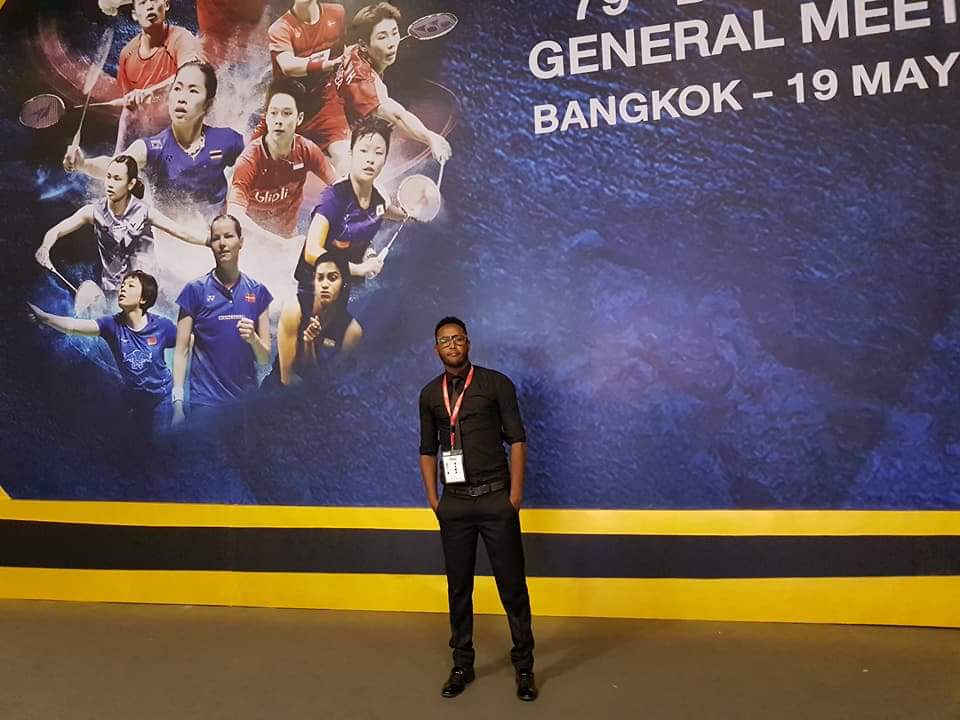 NationalEr_Int's tweet photo. Eritrea at 79th BWF (Badminton World Federation) Annual General Merting, Bangkok-19 May 2018. Represented by Young man, Mr. Nahom G/kidan. https://t.co/7hzwcvK4ow
