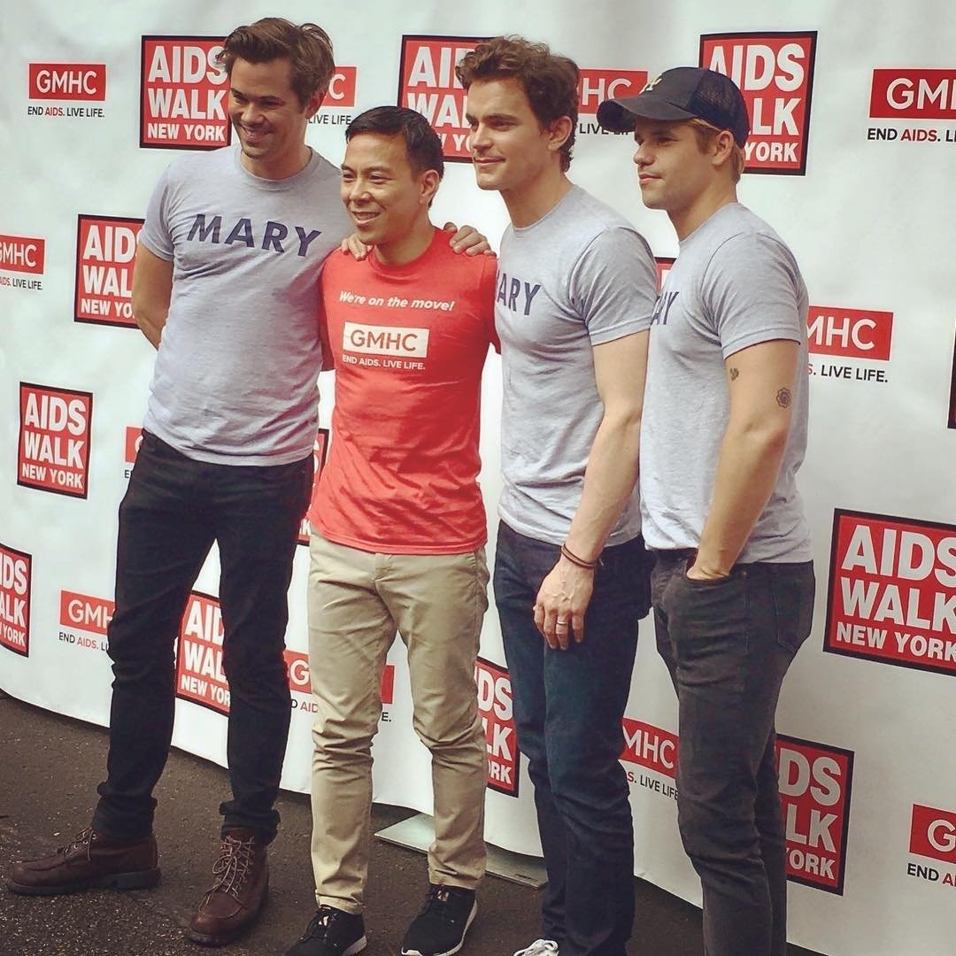 Matt Bomer UKFansite on Twitter: "Via @charliecarver on instagram - Thank  you for having us @gmhc ... Was an honor being a part of this year's  @aidswalkny especially with the fellas @andrewrannells @