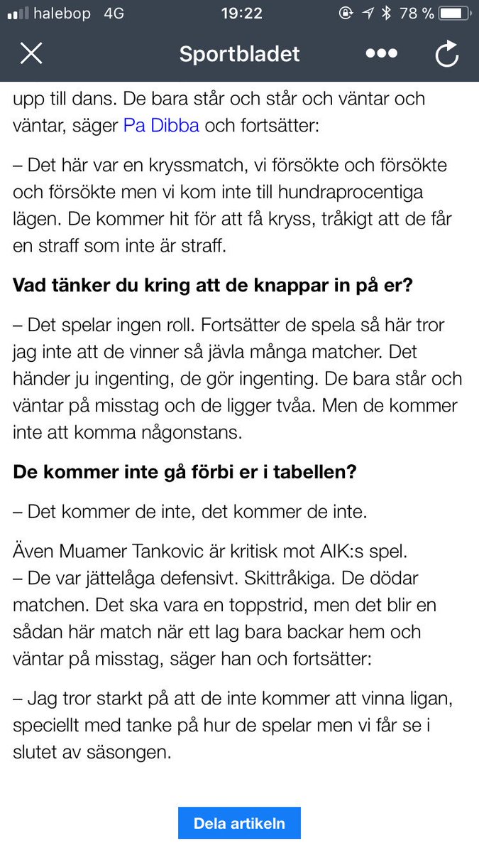 Felixwhat's tweet photo. Hammarby i all ära hittills i år. Kan inget annat än att ge hatten av. Inför denna matchen mot AIK har de vunnit 8/9 matcher och har såklart https://t.co/UCWEQM8Vlx