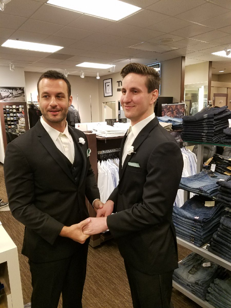 marj_oli's tweet photo. #218 all of nicks groomsmen drove up here (3 hours) for their tux fitting. I let him handle all this cuz I know how wild they can get when they are all together lol. From this pic everything seems like it’s going ok🤦🏻‍♀️lol @TheEllenShow @taylorswift13  #BoysWillBeBoys #Tux https://t.co/tU0XjThboK