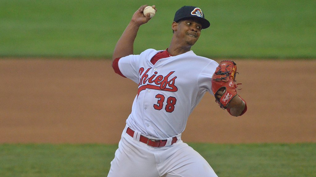 Cardinals's tweet photo. “I think the stuff we’re seeing from Alex (Reyes) now will play anywhere.” - Mike Matheny

@AlexReyes_67's rehab outing last night for the @Sgf_Cardinals: 7.2 IP, 0 ER, 1 H, 13 K's. 

Reyes' totals from 3 rehab outings: 16.0 IP, 0 ER, 31 Ks. https://t.co/fQE50O4LBT