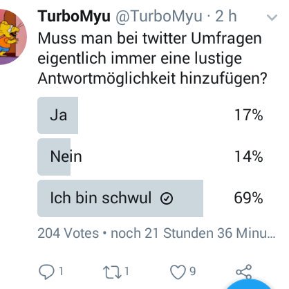 Turbomyu Muss Man Bei Twitter Umfragen Eigentlich Immer Eine Lustige Antwortmoglichkeit Hinzufugen