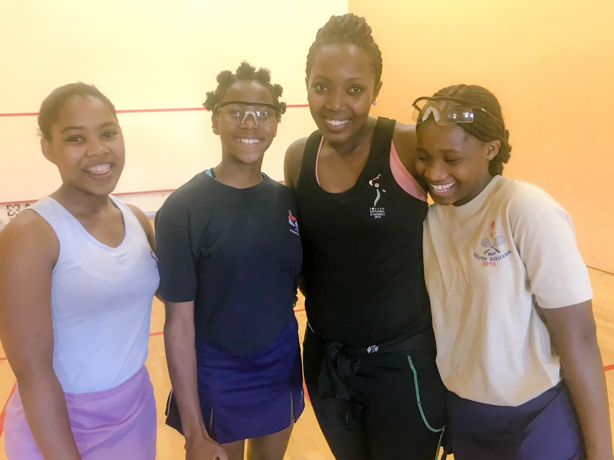 EkapaSquash's tweet photo. Meet our top three U16 players. Pearl Hlumela and Yondi are hoping to represent WP at this years IPT. Spending some time on the court with @siyolisquash. @WPSportCouncil @squashsa @WCGovCas @AnrouxMarais #squash4every1 #changinglives #upliftingcommunities #championsofthefuture https://t.co/Dq27BmAqYD