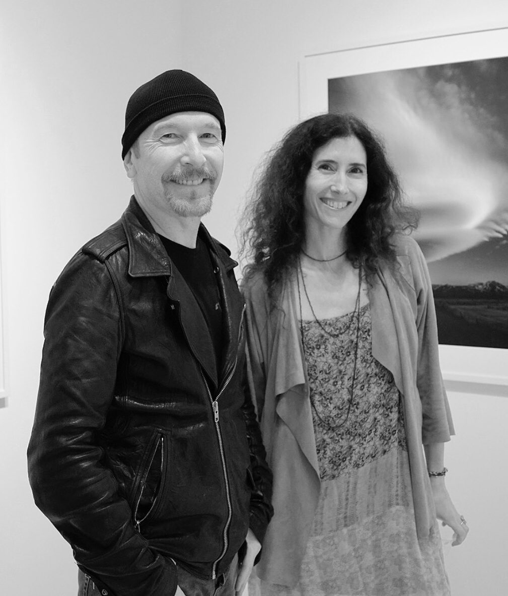 At the opening last nite at #Arcanespace! This is a cool pic of #TheEdge & #MorleighSteinberg ! Don’t forget to stop by at Arcane in Venice Beach for #ChasingAnselAdams collection by #AndrewMacPherson