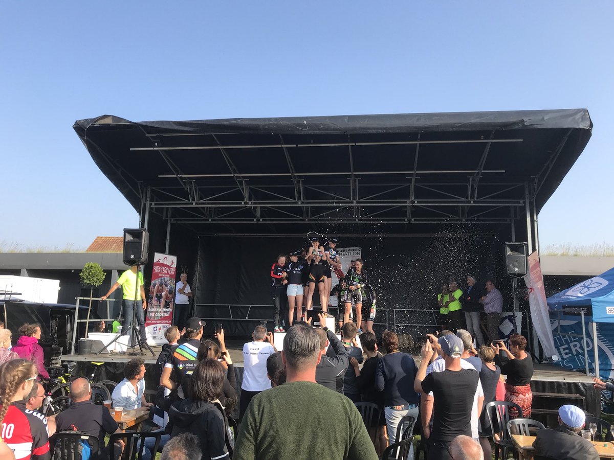 Individuele overwinning voor  <a href="/GeensJelle/">Jelle Geens</a> en Jolien Vermeylen in t3 St Laureins. Damesteam 1e en mannen 2e. Good job boys &amp; girls💪