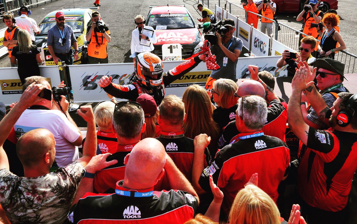 🏁🎉 That’s exactly what we wanted, a lights to flag victory in race 3 <a href="/thruxtonracing/">Thruxton Circuit</a>! Well done <a href="/AdamMorgan33/">Adam Morgan</a> victory #2 of the season means Adam now leads the drivers championship by just 1 point! 🍾🏆 #CiceleyMotorsport #AdamMorgan #Winner #BTCC <a href="/DunlopBTCC/">DunlopBTCC</a> #Thruxton